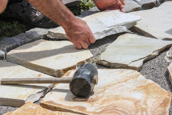 Stone Sidewalk Installation in Montgomery