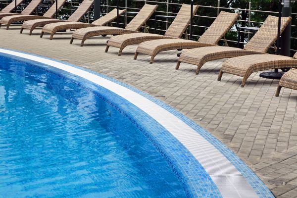 Poolside Hardscaping in Montgomery